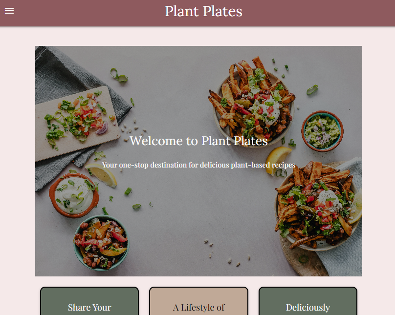Plant Plates website screenshot