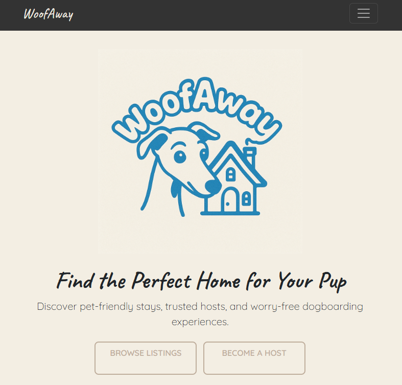WoofAway website screenshot